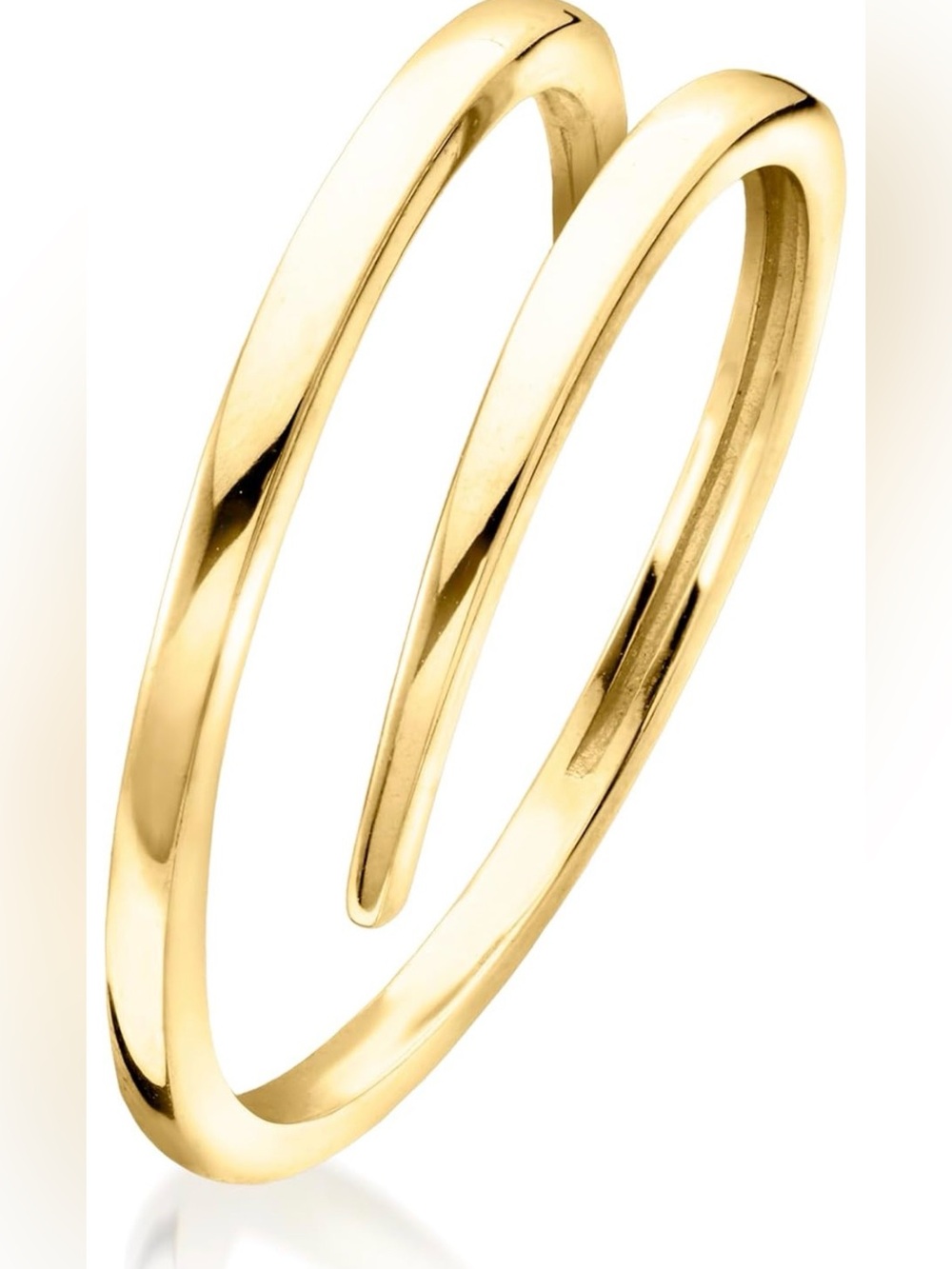 Real 10k Yellow Gold Double Spiral Open Band Ring | Fine Jewelry Stylist Curated